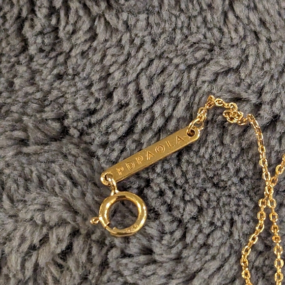 Pdpaola A Initial Necklace Multicolored Stones 18K Gold Plated - Picture 4 of 4